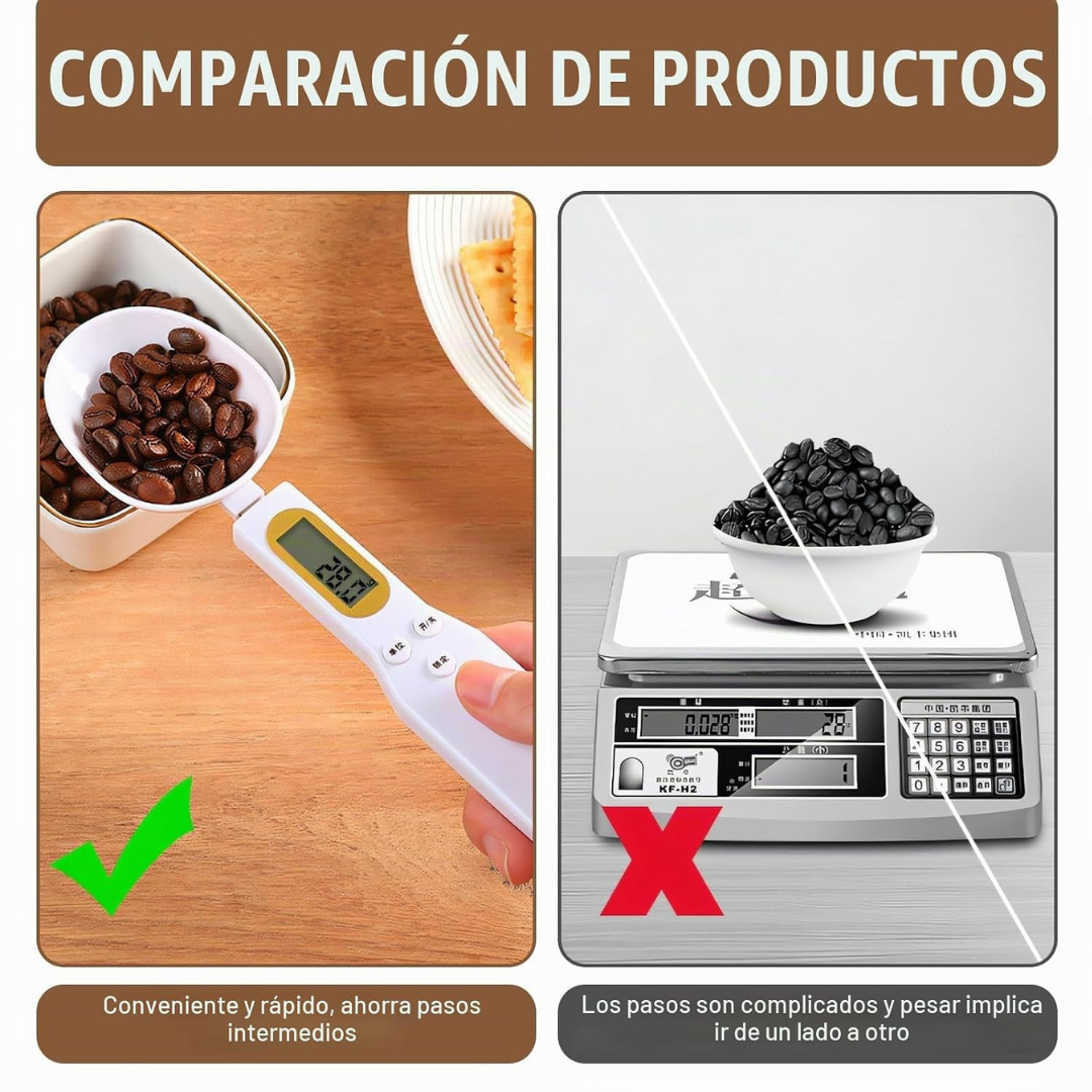 Cuchara con báscula digital